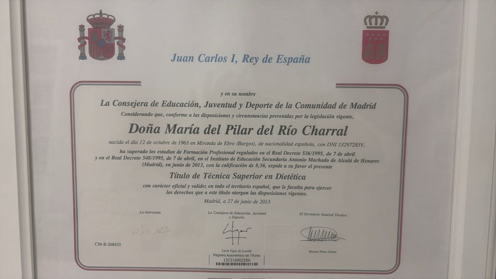 Título Técnica Superior en Dietética
